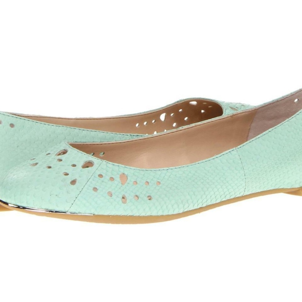 Sam Edelman - Mint Green Snakeskin Ballet Flats